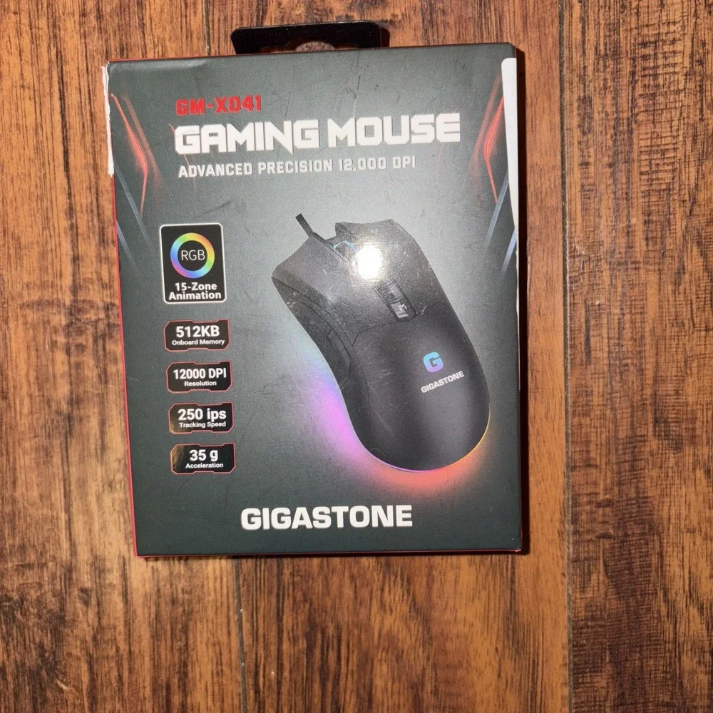 Gigastone Gaming Mouse Up to 12,000 DPI Adjustable, Wired Gaming Mouse